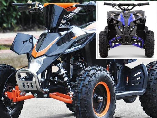 Eazybikes Australia has issued a recall for its youth quad bikes over stability concerns that could cause serious injury or death if the bike tips over. Picture: Supplied