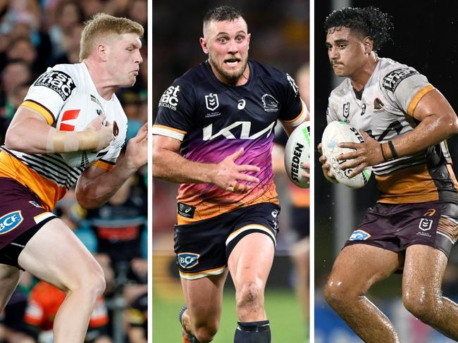 Departures of Thomas Flegler, Kurt Capewell and Keenan Palasia put a dent in the Broncos’ forward stocks that wasn’t repaired. Pictures: Adam Head, NRL Photos