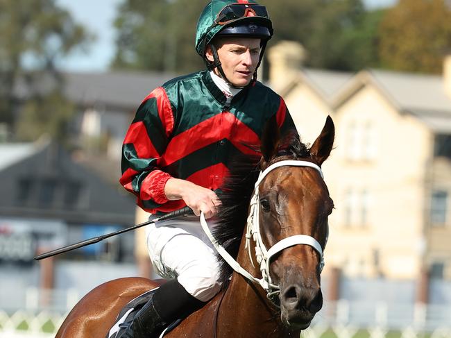 SYDNEY, AUSTRALIA - MARCH 01: James McDonald riding Lady Shenandoah win Race 7 The Chase Surround Stakes during Sydney Racing at Royal Randwick Racecourse on March 01, 2025 in Sydney, Australia. (Photo by Jeremy Ng/Getty Images)