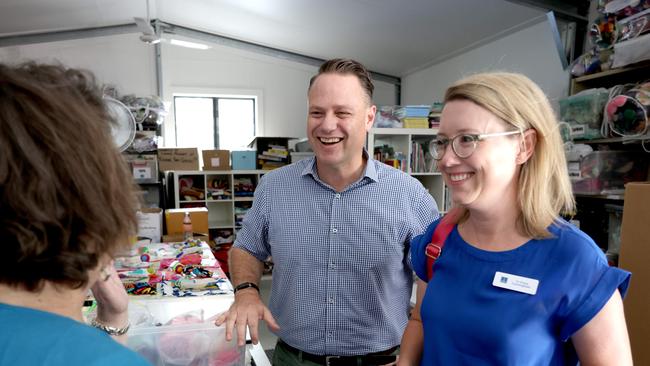 Lord Mayor Adrian Schrinner with Cr Fiona Cunningham. Picture: Steve Pohlner