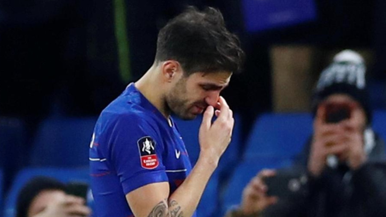 Cesc Fabregas left the pitch in tears as he was substituted in what appears to be his last game for Chelsea against Nottingham Forest in the FA Cup.