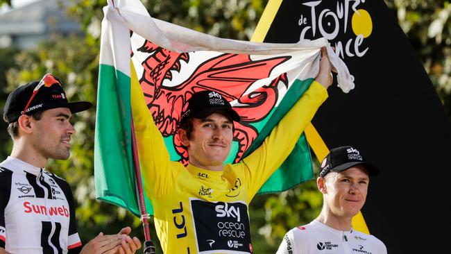 In the end, nobody could stop the Welshman Geraint Thomas. / AFP PHOTO / Thomas SAMSON