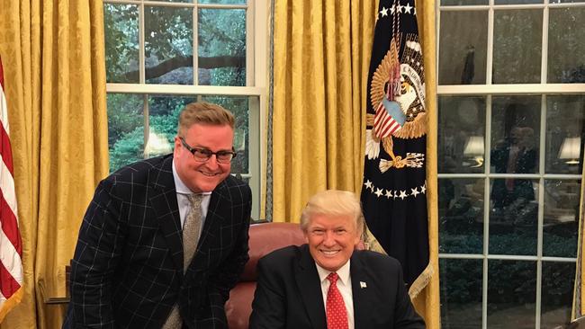 Dylan Howard pictured with Donald Trump in the White House.