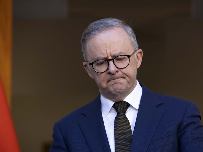 Prime Minister Anthony Albanese said the revelations were an ‘extraordinary and unprecedented trashing of our democracy’. Picture: NCA NewsWire / Gary Ramage