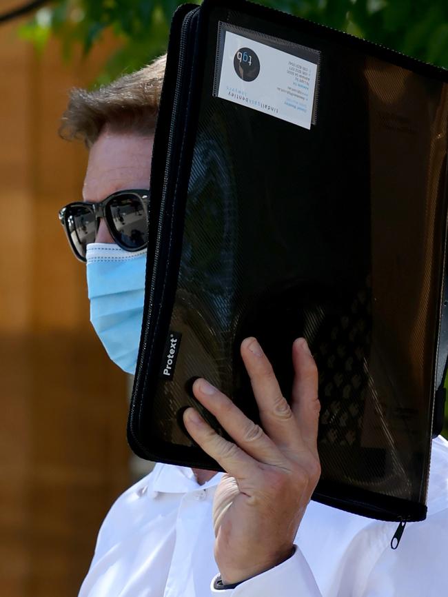 Custody officer Damian McRae leaving the Adelaide Magistrates Court at an earlier appearance. Picture: NCA NewsWire