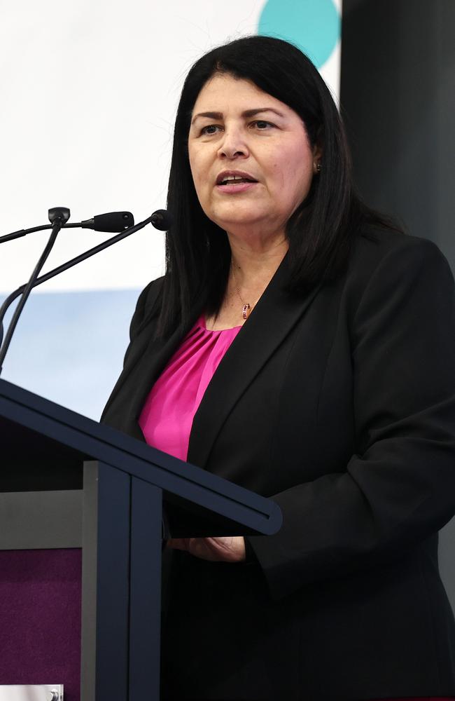 Education Minister Grace Grace officially opening the Brisbane South State Secondary College. Pics Tara Croser.