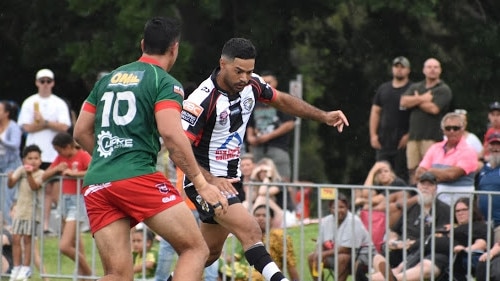 Former Tweed Coast Raiders A-Grade player Lindon McGrady will play number 6 when he runs on to the ground with team members including Herman Ese’ese for the Tweed Seagulls versus the against Central Queensland Capras at Tugun Leagues Club on March 20, 2021.