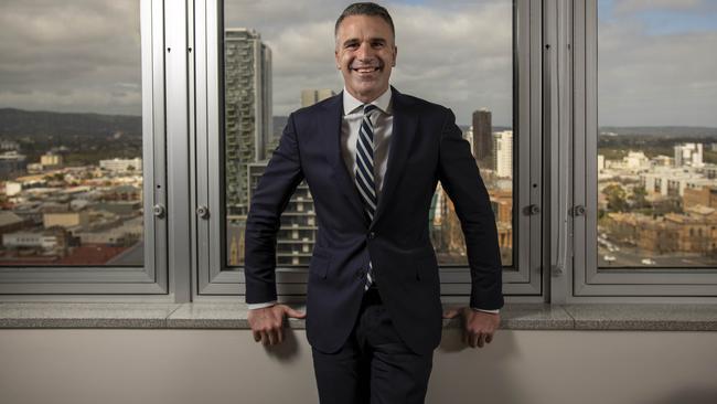 August 30, 2022: Premier Peter Malinauskas in his office at the State Administration Building. Picture: Naomi Jellicoe