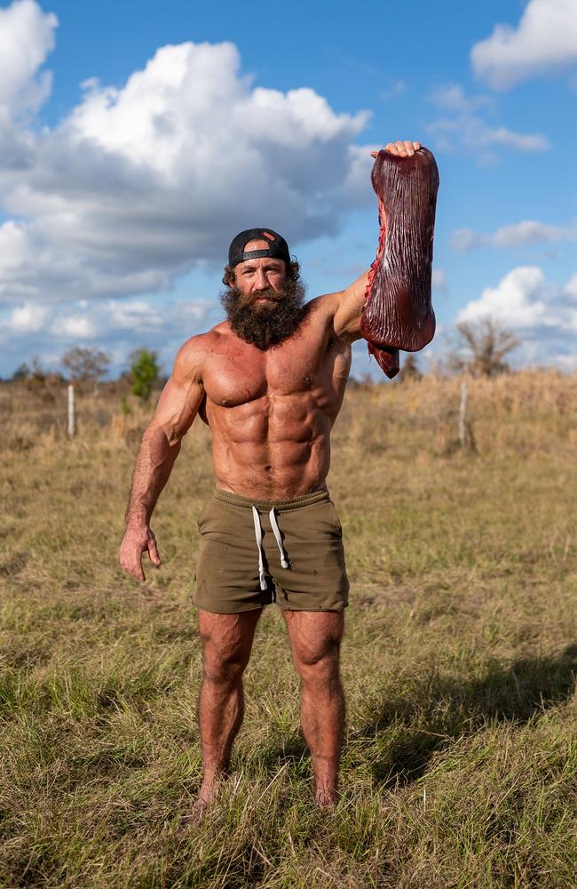Brian ‘Liver King’ Johnson was famed for eating raw animal testicles, liver and other offal online. Picture: Instagram/LiverKing
