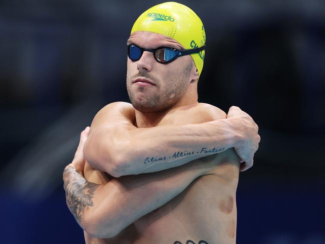 TOKYO, JAPAN - JULY 27: Kyle Chalmers of Team Australia competes in the Men's 100m Freestyle heats on day four of the Tokyo 2020 Olympic Games at Tokyo Aquatics Centre on July 27, 2021 in Tokyo, Japan. (Photo by Al Bello/Getty Images)