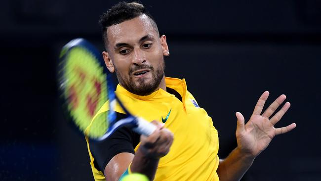 Nick Kyrgios got Australia on the board after defeating Jan-Lennard Struff of Germany.