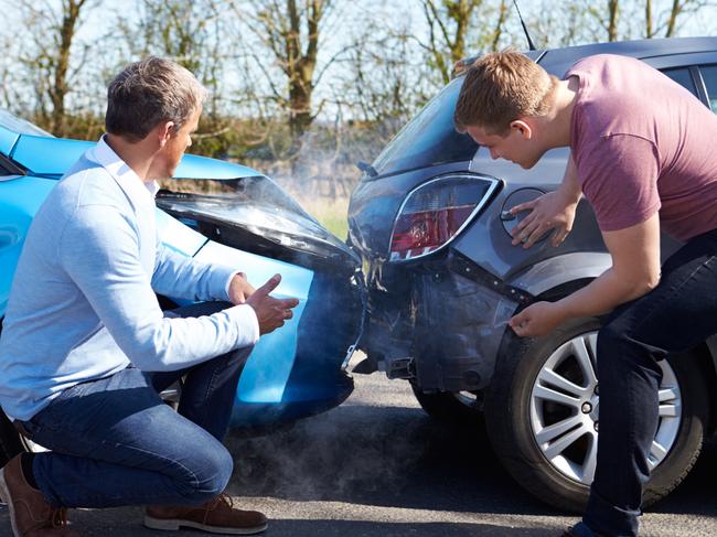 Two men who have just had a car accident. Picture: iStock.