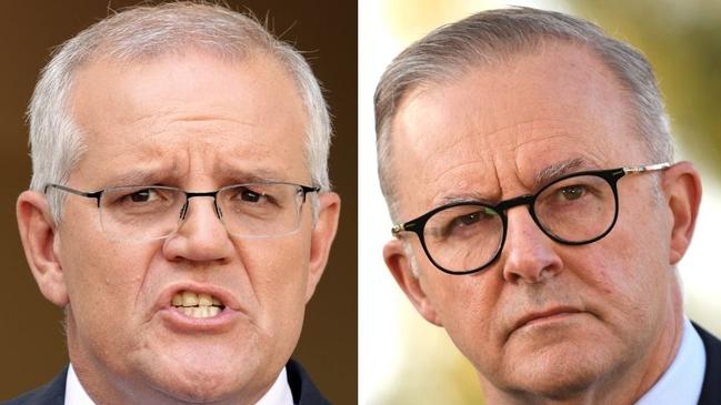 Scott Morrison Anthony Albanese composite image - Picture: Toby Zerna; Naomi Jellicoe/NCA Newswire