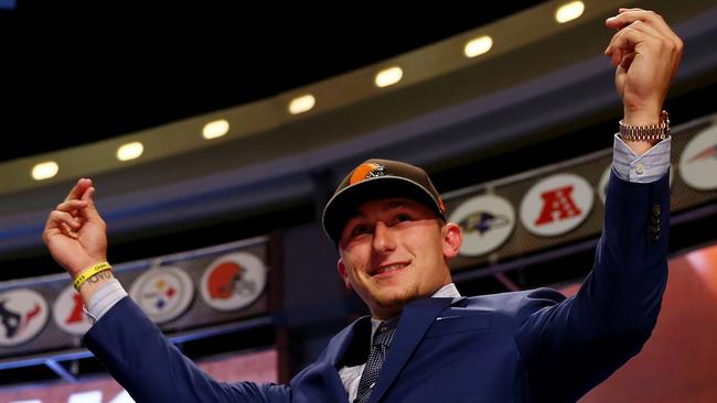 Johnny Manziel was picked No. 22 by the Cleveland Browns during the first round of the 2014 NFL Draft.