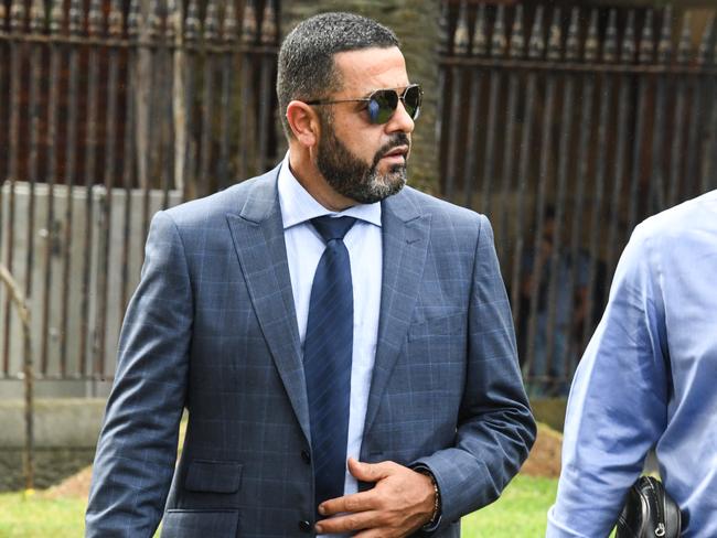 Central Coast business owner George Joseph Habkouk (left) leaves Darlinghurst Supreme Court on Wednesday. Picture: AAP