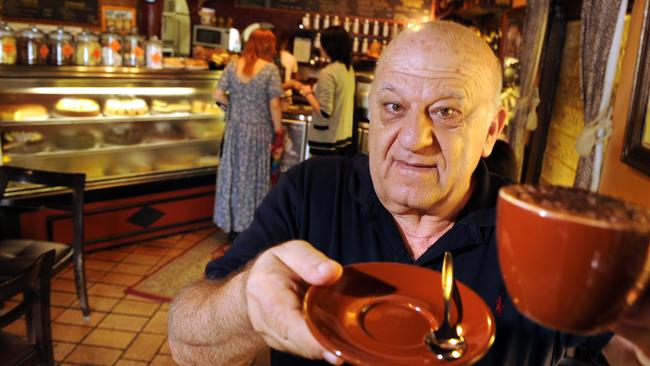 Ralph Stamos in the heyday of Three Monkeys Cafe.