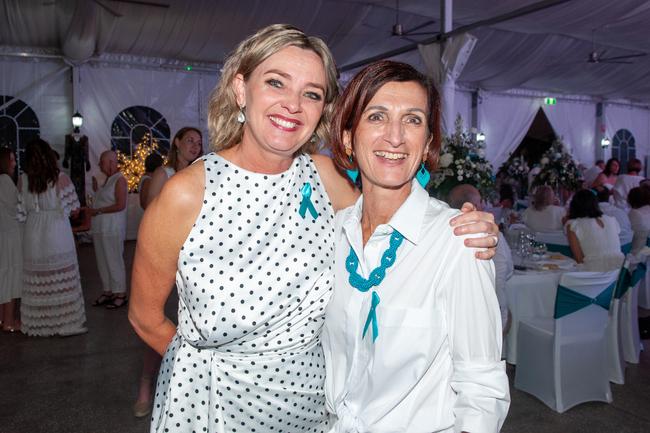 Leanne Druery and Chris Giannangelo at Mantra Mackay for a Touch of Teal Soiree Trudy Crowley Foundation fundraising event 2022 Picture: Michaela Harlow