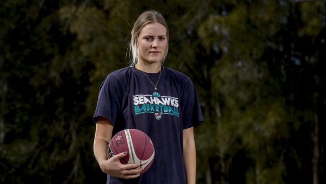 The Reece family have all made huge contributions to the North Gold Coast Seahawks basketball association. Dad Matt is a former professional player, daughter Charli is a rising star and they both coach brother/son Mitchell in the Seahawks rep team. Picture: Jerad Williams