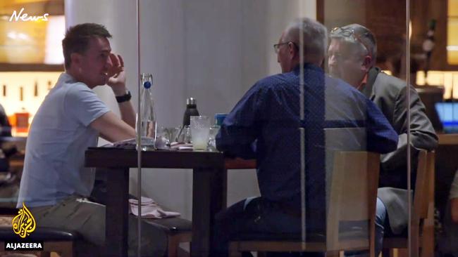 The secret cameras capture James Ashby and fellow One Nation operative Steve Dickson chatting to the reporter posing as a gun lobbyist about weakening Australia’s gun laws. 