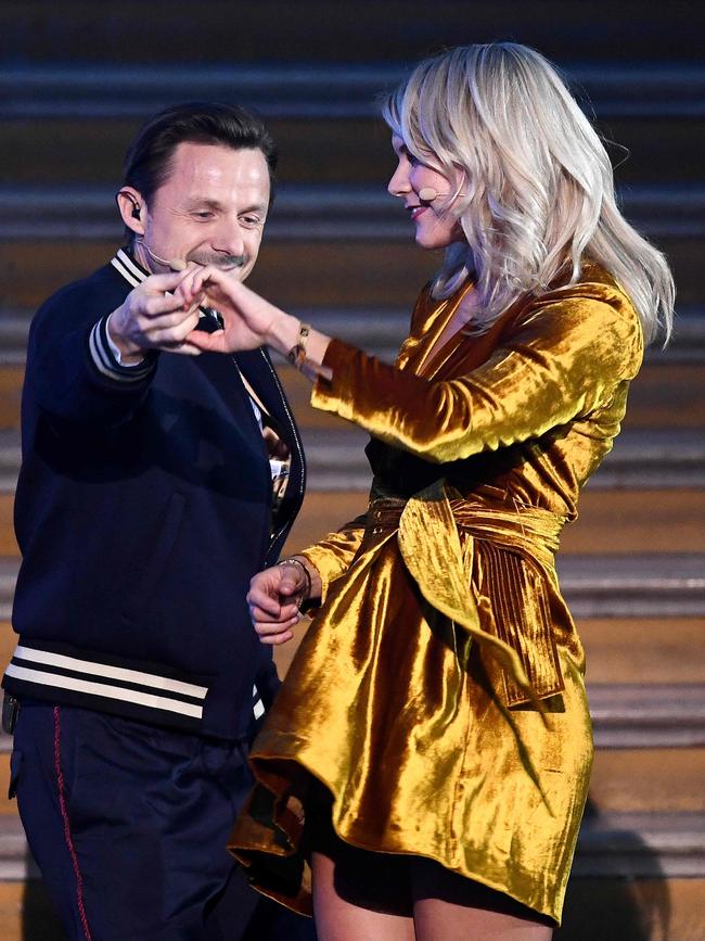 Ada Hegerberg dances with French DJ and producer Martin Solveig.
