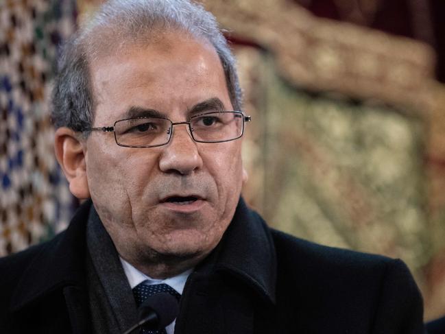 President of the French Council of the Muslim Faith Mohamed Moussaoui during a ceremony for the victims of the twin mosque massacres in Christchurch. Picture: AFP