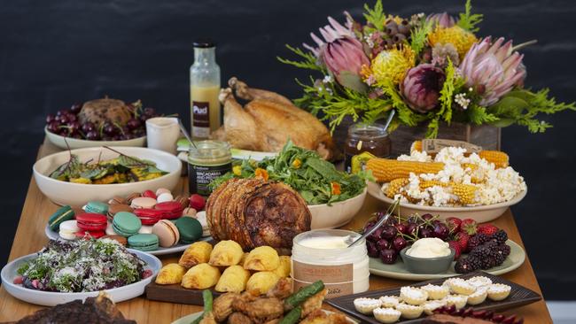 Masons of Bendigo Christmas feast featuring ingredients from central Victorian farmers and producers. Picture: Zoe Phillips