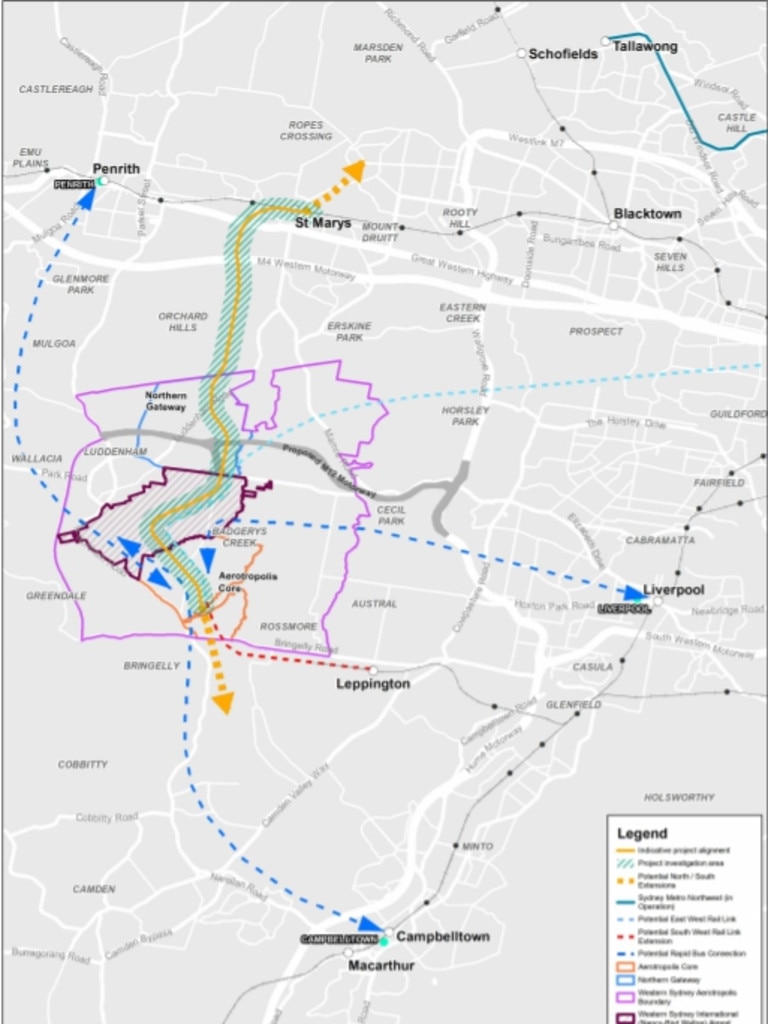 Western Sydney Aerotropolis: Penrith, Liverpool, Campbelltown rapid bus ...