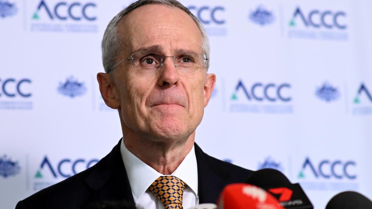 “Disappointed”: ACCC chair Rod Sims said the Commission was unable to appeal the merger approval. Picture: AAP Image/Joel Carrett