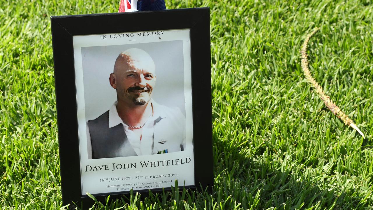 David Whitfield’s photo on display at the Geelong waterfront.