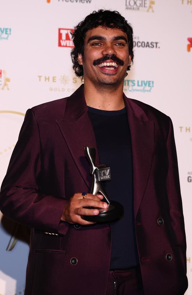 ABC presenter Tony Armstrong took home the Graham Kennedy Award for Most Popular New Talent. Picture: Chris Hyde/Getty Images