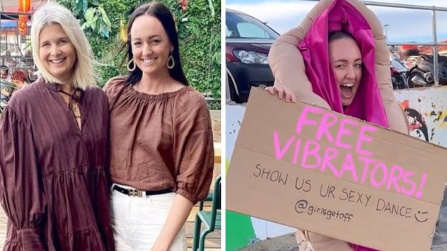 Viv Conway and Jo Cummins are using humour to talk about pleasure. Picture: Instagram