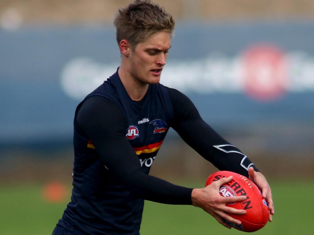 Jackson Hately is yet to make an impact at Adelaide. Picture: Kelly Barnes