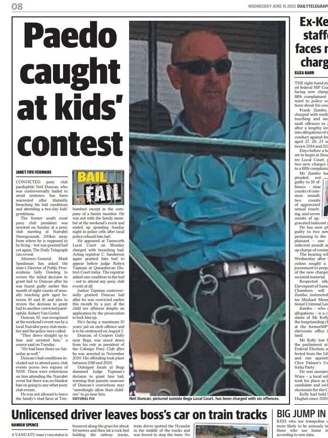 The Daily Telegraph has exposed loopholes letting paedophiles out on bail.