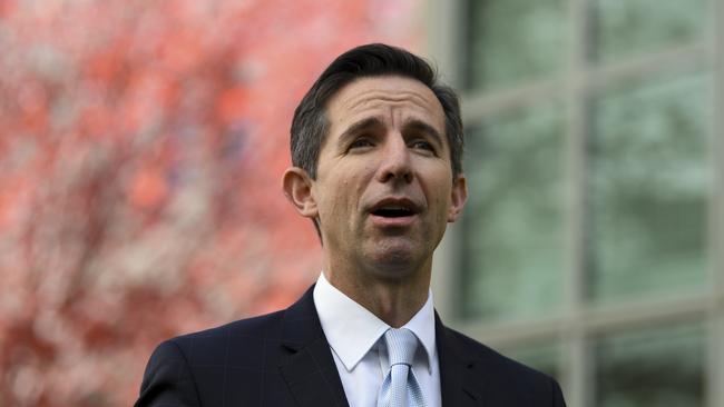 Australian Trade Minister Simon Birmingham. Picture: Lukas Coch/AAP