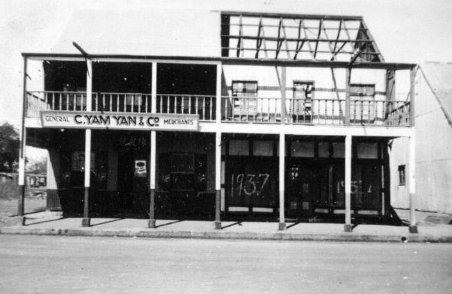 Yam Yan's Chinese owned businesses was one of Darwin's leading stores until the war forced its closure. The adjoining store was damaged in the 1937 cyclone.