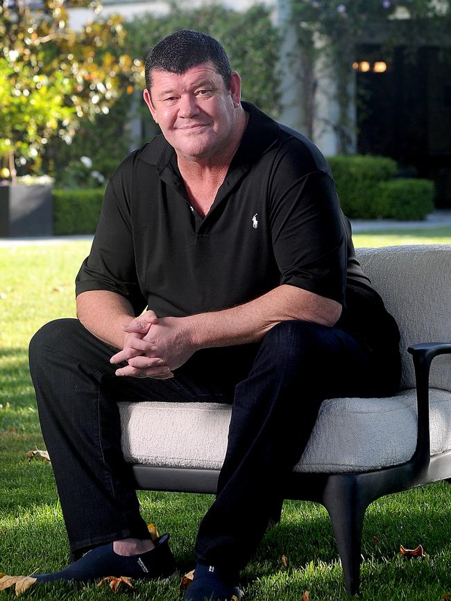 Packer at his Beverly Hills home in California. Picture: Jeff Rayner/Coleman-Rayner