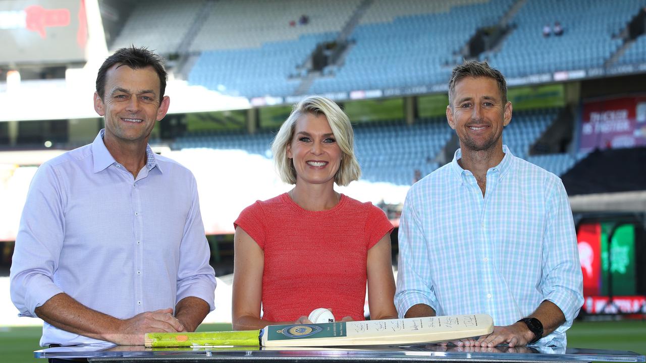 Adam Gilchrist, Sarah Jones and Mark Howard. Picture: Robert Cianflone/Getty