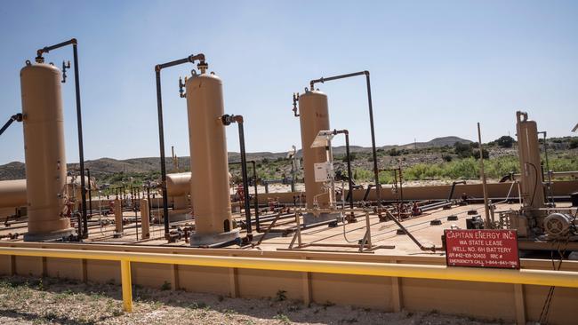 A fracking well in Texas. Picture: AFP