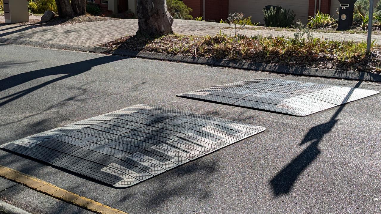 Hated speed bumps at Sturt Ave, Hawthorndene. Picture: Darren Chaitman