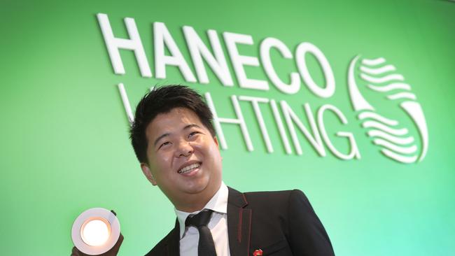 Haneco Lighting’s founder and managing director Nicho Teng. Picture: Dean Martin