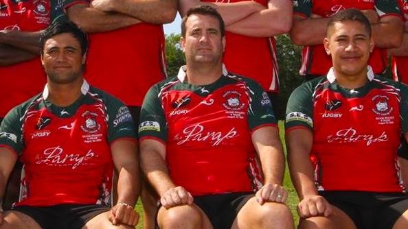 James de Dassel (front row, second from right) had his premiership winning framed jersey stolen. Picture: South Darwin Rugby Union Club Facebook.