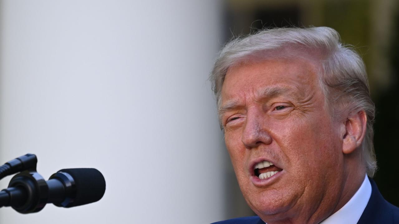 President Donald Trump sparked a backlash after claiming ‘more white people’ are dying than black people at the hands of police in the United States. Picture: Jim Watson/AFP