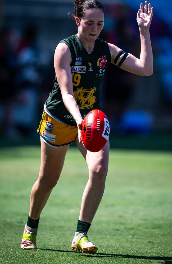 Billie Byers playing for the St Mary's in the 2024-25 NTFL season. Picture: Jack Riddiford / AFLNT Media