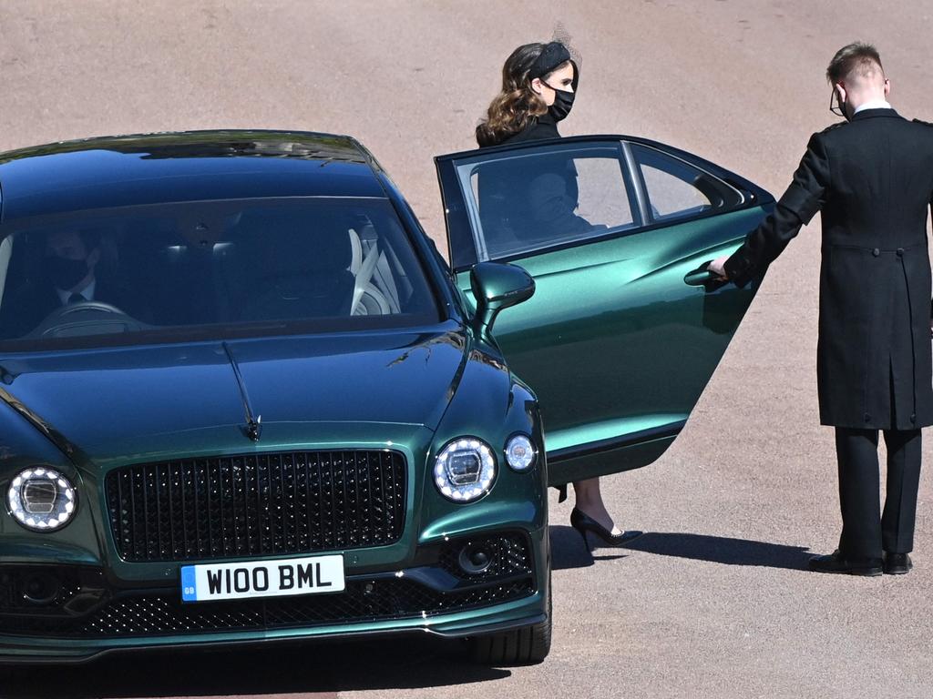 Britain's Princess Eugenie of York arrives. Picture: AFP