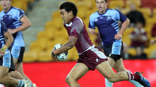 A young Duncan Paiaaua playing in the Queensland U16’s State of Origin team in 2011.