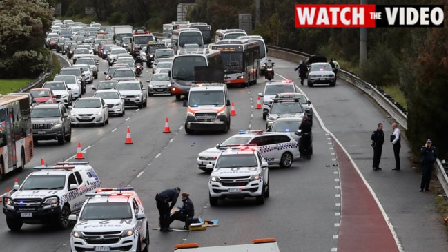 Melbourne Traffic Chaos On Eastern Freeway After Police Car Hit ...