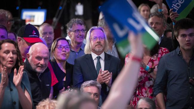 Tasmanian State Election 2024, Brad Stansfield in the tally room, Hotel Grand Chancellor. Picture: Chris Kidd