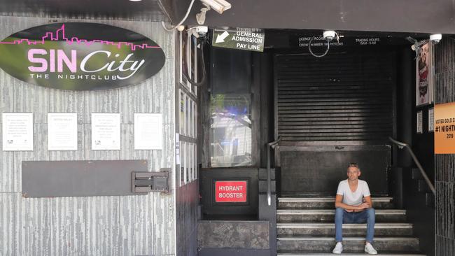 Sin City’s operators have been locked out owing six figures in alleged rent arrears. Artesian Hospitality partner Matt Keegan whose stable includes an interest in Sin City disputes the arrears and says operator RockBah Bar - which had been paying renegotiated rent of $10,000 a week for months until coronavirus hit – intends to sue for damages. Picture: Glenn Hampson