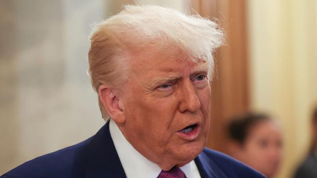 Mr Trump said he was “surprised” the public was not told about Mr Biden’s cancer earlier. Picture: Alex Wroblewski/AFP