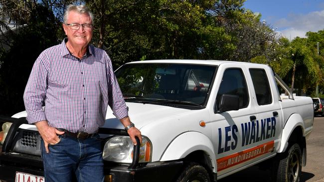 Outgoing Mundingburra MP Les Walker and his old faithful ute. Picture: Evan Morgan